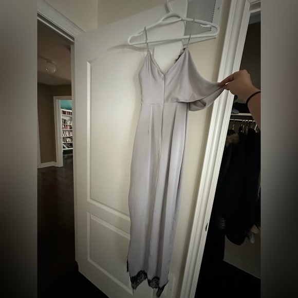 Light Grey Wedding Guest Dress SIZE XXS - Picture 2 of 5